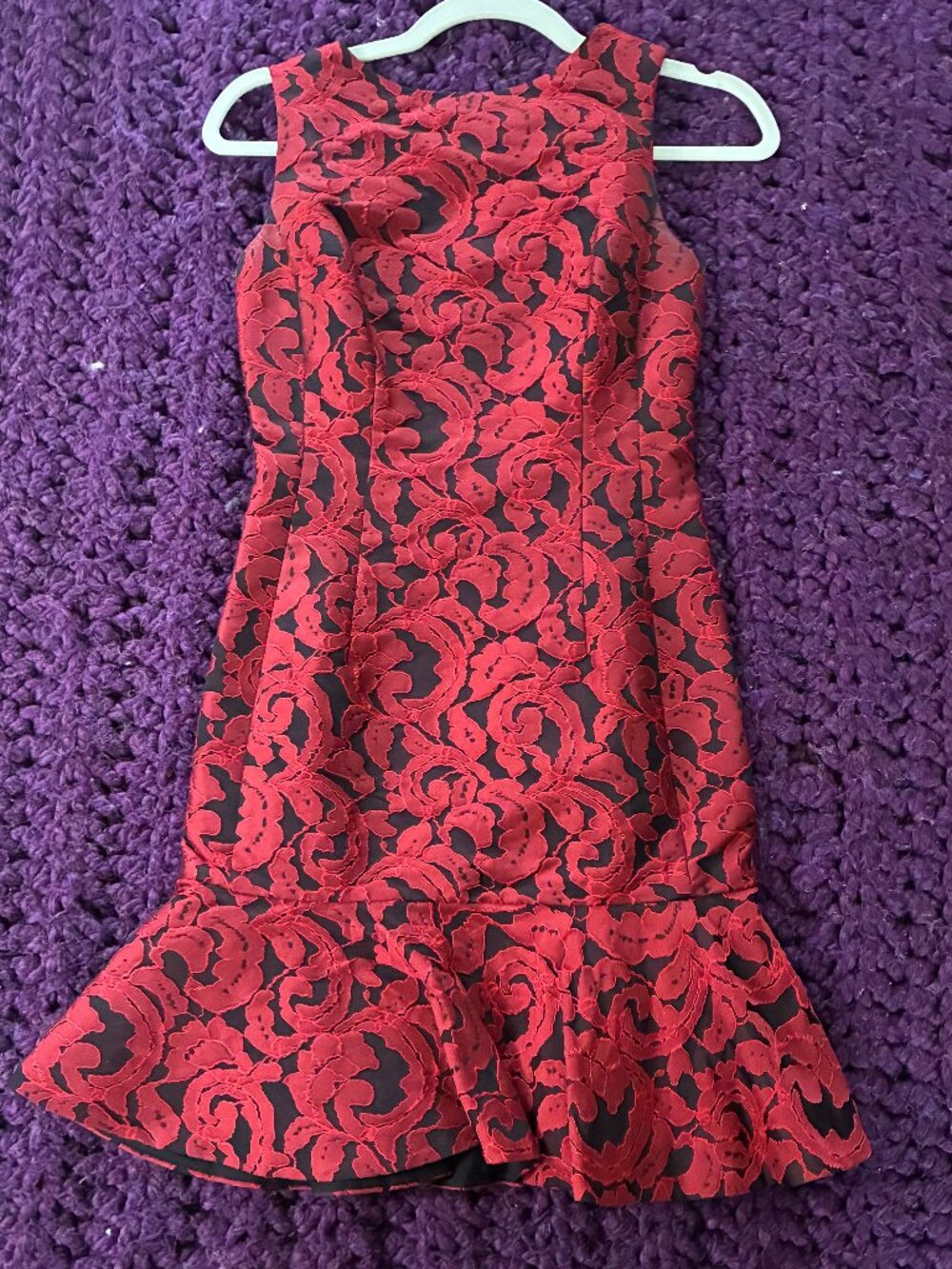 Ann Taylor Petite red and black dress
